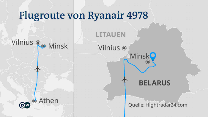 Eu Wirft Belarus Flugzeug Entfuhrung Vor Aktuell Welt Dw 23 05 2021