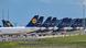 Yan yana duran Lufthansa uçakları Yan yana duran Lufthansa uçakları