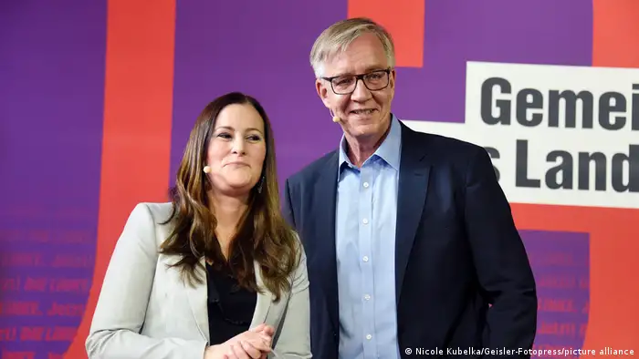 Janine Wissler y Dietmar Bartsch.