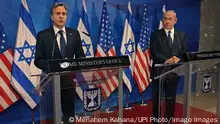 Israeli Prime Minister Benjamin Netanyahu R and U.S. Secretary of State Antony Blinken hold a joint press conference in Jerusalem on May 25, 2021, days after an Egypt-brokered truce halted fighting between the Jewish state and the Gaza Strip s rulers Hamas. Pool PUBLICATIONxINxGERxSUIxAUTxHUNxONLY JERX20210525103 MENAHEMxKAHANA