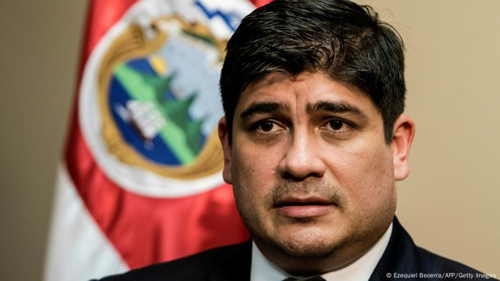 El presidente de Costa Rica, Carlos Alvarado