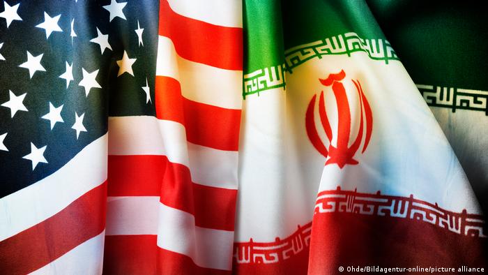 Fahnen USA und Iran
