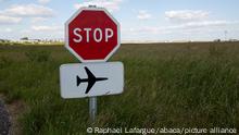 25.05.2020
Picture of a stop sign for plane priority on the tarmac at the Paris-Charles de Gaulle airport in Roissy-en-France near Paris France, on May 25, 2020. Photo by Raphael Lafargue/ABACAPRESS.COM