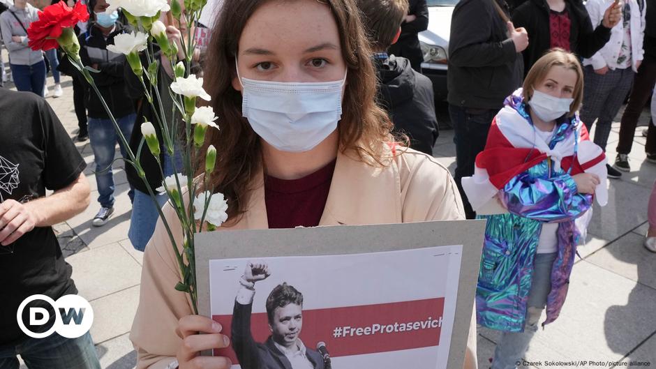 Protest gegen Lukaschenko in Warschau