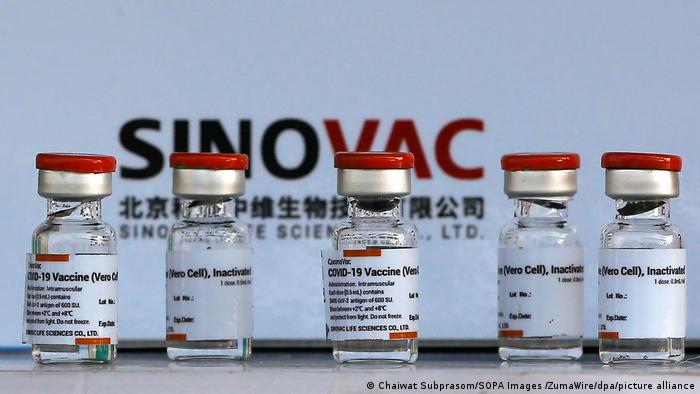 Sinovac vaccine vials