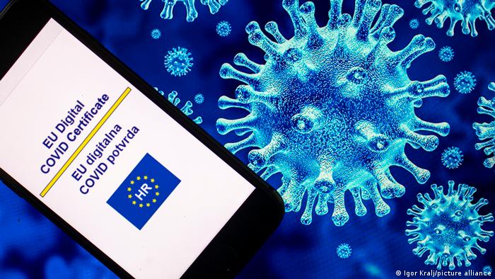 Вакцинален сертификат на ЕУ издаден во Хрватска