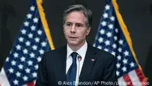 Secretary of State Antony Blinken speaks with reporters during a media availability, Wednesday, May 26, 2021, in Amman, Jordan. (AP Photo/Alex Brandon, Pool)