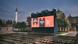 A Berlinale promotional image, two cartoon bears on a red screen, at an open-air cinema with the Berlin TV Tower and Berlin Cathedral in the background. A Berlinale promotional image, two cartoon bears on a red screen, at an open-air cinema with the Berlin TV Tower and Berlin Cathedral in the background.