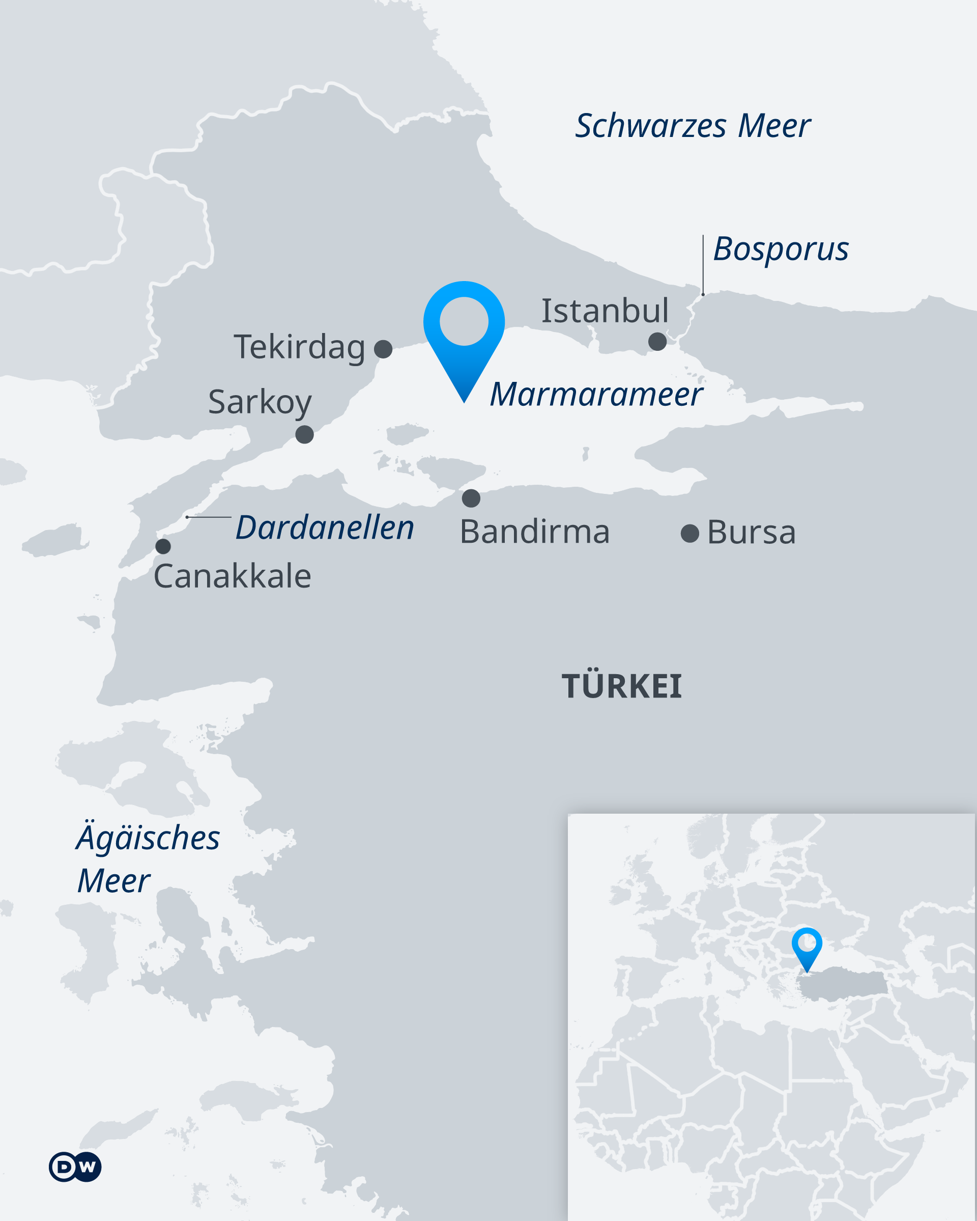 Karte Türkei Marmarameer DE