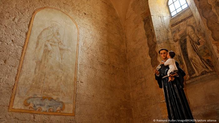 Depictions of Anthony of Padua at Fossanova Abbey in the Italian region of Lazio 