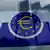 The European Central Bank (ECB) logo in Frankfurt