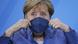 German Chancellor Angela Merkel wearing a face mask. German Chancellor Angela Merkel wearing a face mask.