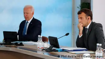 England | G7 Gipfel 2021 | Joe Biden und Emmanuel Macron