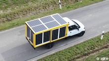 Transporter mit integrierter Photovoltaik. In Deutschland rechnen die Forscher durch die integrierten Solarmodule mit einer Reichweitenverlängerung von 5200 Kilometer pro Jahr. In Ländern des Südens sind es eher doppelt so viele Kilometer.
Quelle: ISFH