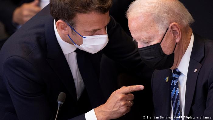 Brüssel NATO Gipfeltreffen | Macron und Bilden