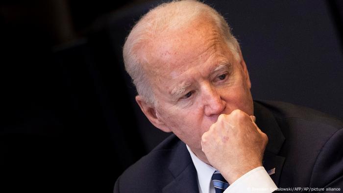 Joe Biden, pensativo durante la reunión de la OTAN en Bruselas