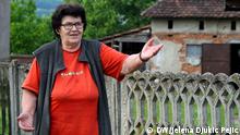 Zivana Sakic in front of the house she sold to company Rio Tinto in the village of Gornje Nedeljice near Loznica, Serbia 11.06.2021.