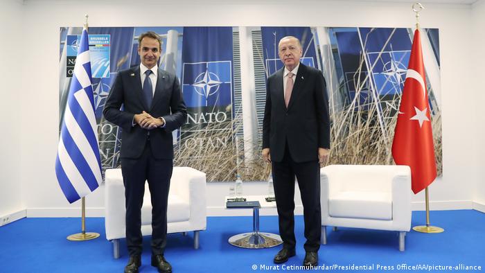 Brüssel NATO l Präsident Erdogan trifft Premierminister Mitsotakis