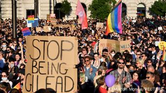 Demonstration in Budapest against gay propaganda law, 14 June 2021 Demonstration in Budapest against gay propaganda law, 14 June 2021