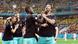 Austria captain David Alaba reprimands Marko Arnautovic, far right, for his impassioned goal celebration against North Macedonia. Austria captain David Alaba reprimands Marko Arnautovic, far right, for his impassioned goal celebration against North Macedonia.