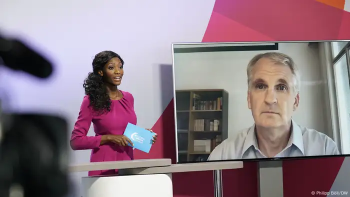 What went wrong? – Disrupted democracies and the media: A screenshot of the talk by Timothy Snyder at the DW Global Media Forum 2021