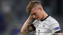 Soccer Football - Euro 2020 - Group F - France v Germany - Football Arena Munich, Munich, Germany - June 15, 2021 Germany's Toni Kroos looks dejected after the match Pool via REUTERS/Matthias Hangst