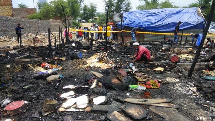 Indien Delhi | Zerstörtes Rohingiya Camp
