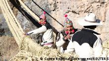 Puente de cuerda: vuelven a tejer en Perú un cruce inca de 500 años de antigüedad