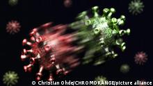 Mutierender Coronavirus, Symbolfoto Virus-Mutation