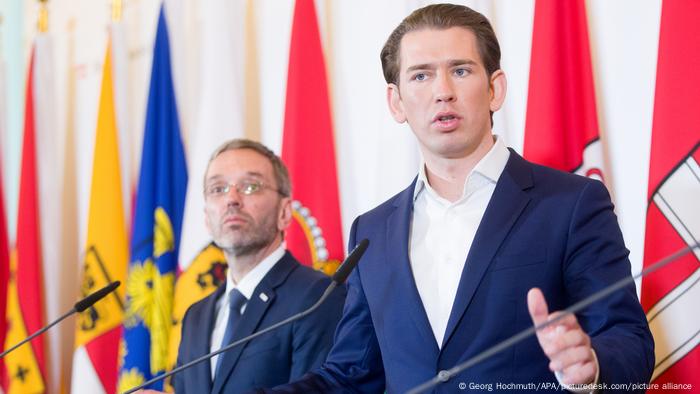 Österreich Ehem. Innenminister Herbert Kickl und Bundeskanzler Sebastian Kurz Österreich Ehem. Innenminister Herbert Kickl und Bundeskanzler Sebastian Kurz
