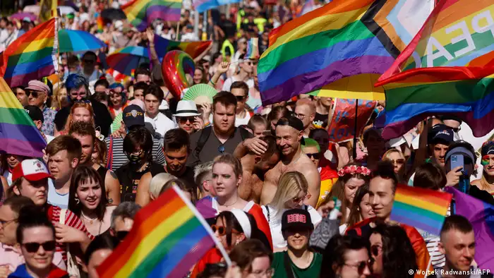 Gay Pride parade in Warsaw on June 19, 2021