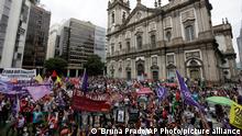 Demonstrators shouts slogans during a protest against Brazilian President Jair Bolsonaro and his handling of the coronavirus pandemic and economic policies they say harm the interests of the poor and working class, in Rio de Janeiro, Brazil, Saturday, June 19, 2021. Brazil is approaching an official COVID-19 death toll of 500,000 — second-highest in the world. (AP Photo/Bruna Prado)