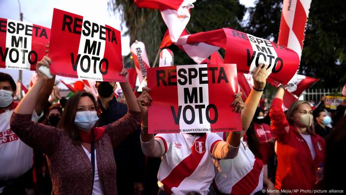 Peru Wahlen Protest gegen den Präsidentschaftskandidat Keiko Fujimori