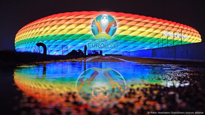 Uefa Denies Request To Light Allianz Arena In Rainbow Colors Sports German Football And Major International Sports News Dw 22 06 21