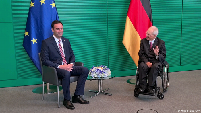 Glauk Konjufca dhe Wolfgang Schäuble, të hënën, më 21.06.21, në Berlin