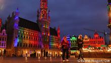 Belgien, Brüssel, Grand Place, Groote Markt. Beleuchtung der historischen Gebäude in Regenbogen-Farben als Protest gegen Anti-LGBTQI-Gesetz in Ungarn. EU-Gipfel. Aufgenommen am 23.06.2021. Foto: Bernd Riegert, DW, alle Rechte