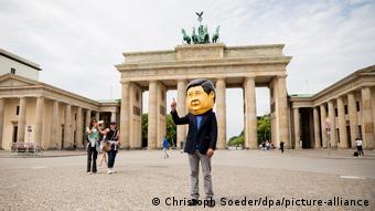 Demonstration in Berlin to demand a boycott of the 2022 Olympics in Beijing