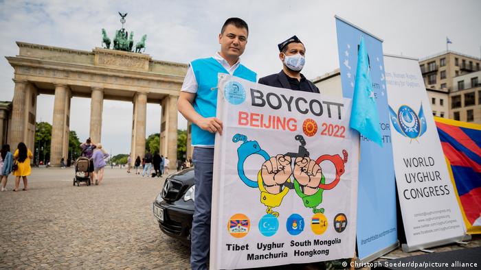 Berlin | Protest gegen Vergabe der Winterspiele 2022 an Peking