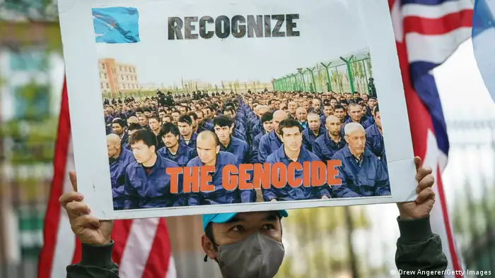 Washington | Anti China Protest Uiguren Genozid Abstimmung Großbrittanien 