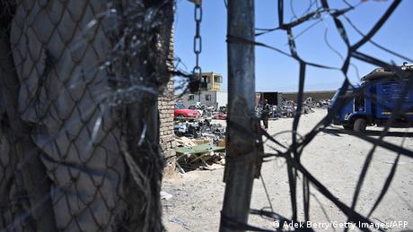 A look through the fence at the Bagram junkyard 