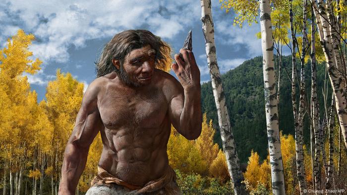 Artist's impression of the 50-year-old male homo longi whose skull is believed to have originated.