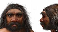 Impresión artística de la especie humana recientemente descrita Homo longi.