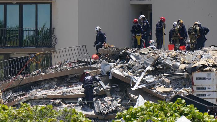 Once muertos por derrumbe de edificio en Miami y prometen ″investigación  completa″ | El Mundo | DW | 29.06.2021