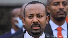 13.06.2021
FILE PHOTO: Ethiopian Prime Minister Abiy Ahmed arrives for the inauguration ceremony of the Meskel square, marking the last election rally he will hold in Addis Ababa, Ethiopia, June 13, 2021. REUTERS/Tiksa Negeri/File Photo
