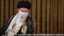 TEHRAN, IRAN - JUNE 28: ----EDITORIAL USE ONLY Äì MANDATORY CREDIT - IRANIAN LEADER PRESS OFFICE / HANDOUT - NO MARKETING NO ADVERTISING CAMPAIGNS - DISTRIBUTED AS A SERVICE TO CLIENTS----) Iran's Supreme Leader Ayatollah Ali Khamenei speaks during a meeting Tehran, Iran on June 28, 2021. Iranian Leader Press Office/Handout / Anadolu Agency