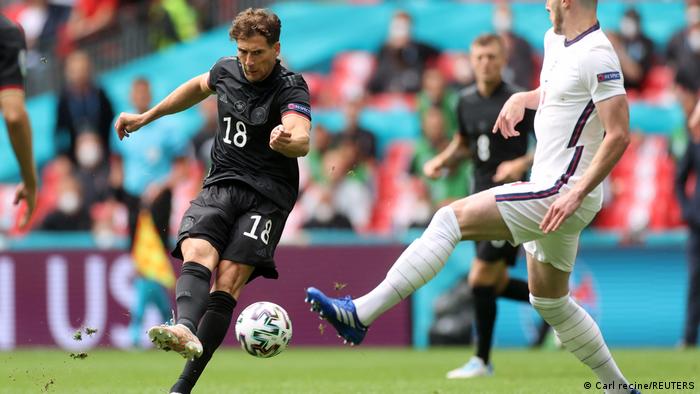 Leon Goretzka unleashes an early effort for Germany