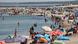 Guests crowd the beach on the Baltic coast Guests crowd the beach on the Baltic coast