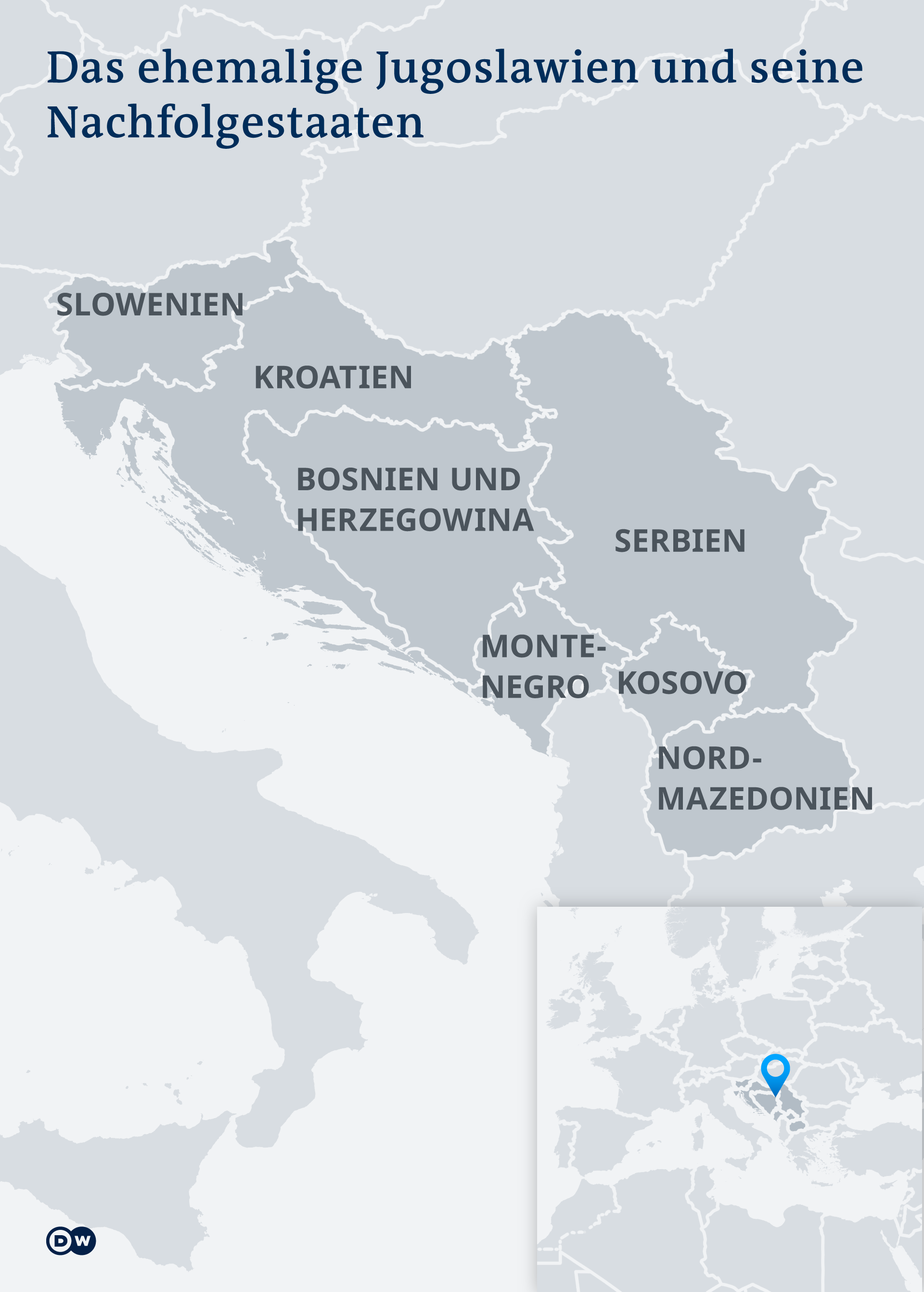 Χάρτης Πρώην Γιουγκοσλαβία DE