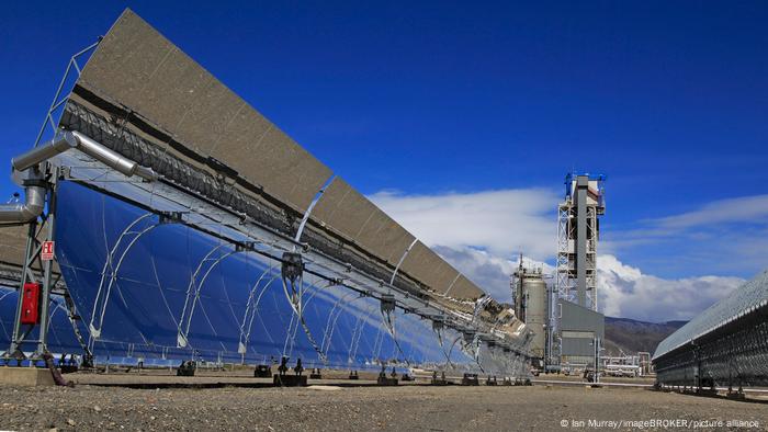 A solar power research facility in Almeria, Spain