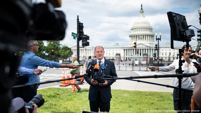 USA Bundesfinanzminister Olaf Scholz in Washington DC